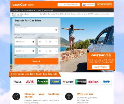 Easycar - Low cost car rental online