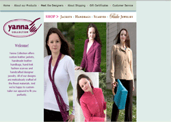 Yanna Collection: Women's Custom Leather Jackets, Leather Handbags, Fashion Scarves and Designer Jewelry