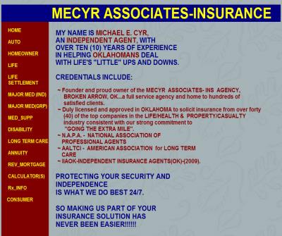 MECYR ASSOCIATES INSURANCE- A FREE LIFE/HEALTH INSURANCE QUOTE SERVICE(OK)
