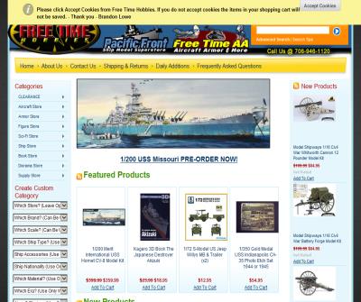 Free Time & Trident Hobbies Ship Models Plastic Resin Military Models