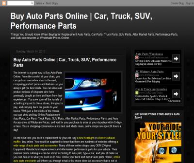 The Internet is a Great Way to Buy Auto Parts Online