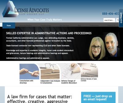 License Advocates: Specialists in defending California occupational licensees and license applicants 