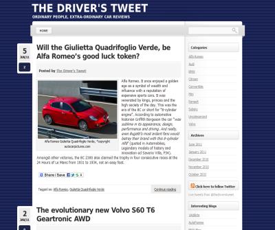 The Driver's Tweet, car reviews