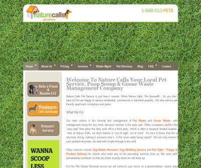 Nature Calls Pet Service offers dog walking, pet home care, pet sitter and pet waste removal service