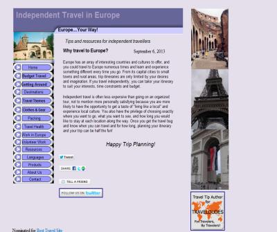 Independent Travel In Europe