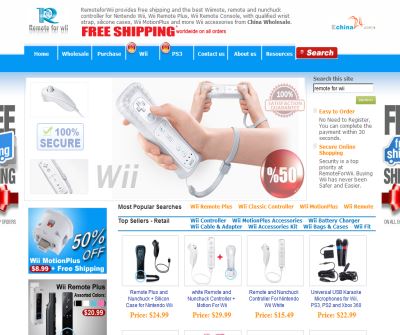 Remote and Nunchuck Controller Wholesale for Nintendo Wii