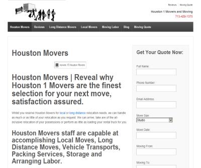 Houston 1 Movers and Moving
