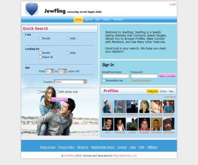 JewFling - Jewish Dating Website