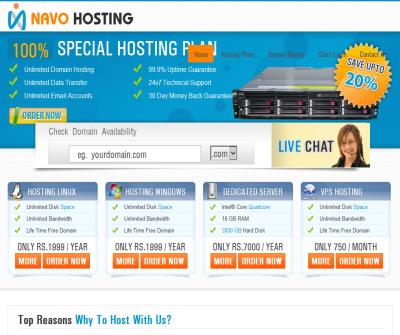 linux hosting provided by navo hosting