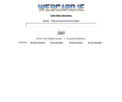 Webcard - Search Engine - Irish website - Irish business