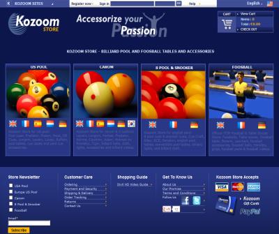 Kozoom Store - Billiard, Pool, Foosball and Table Soccer Accessories
