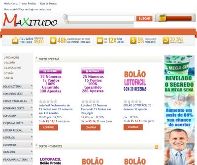 MaxiTudo.com (www.maxitudo.com) - LOTOFACIL, Video aulas,Lotofacil, Apostilas, LOTOFACIL, Cursos, simulações lotofacil, ganhar na loteria,