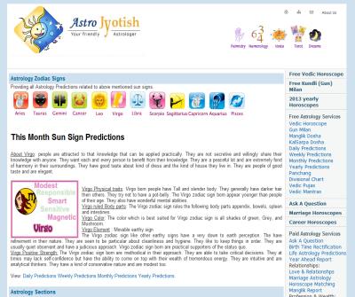 Horoscope, Vedic Astrology, Sun Signs, Astrology Reports, Free Astrology Services, Birth Time, marriage astrology report, career astrology, panchang, rahu kalam, free divisional charts, Sade sati, Ved