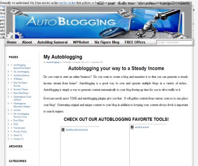 Autoblogging your way to a Steady Income Stream