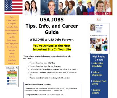 Guide to Lucrative USA Jobs, with helpful Info and Tips