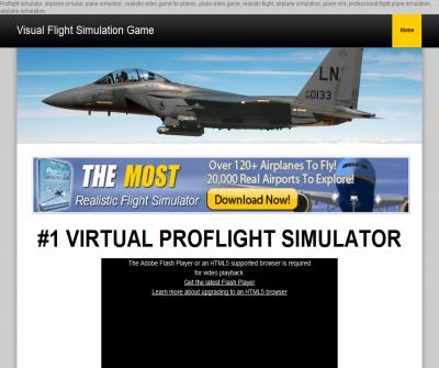 Virtual Plane Simulation Computer Game