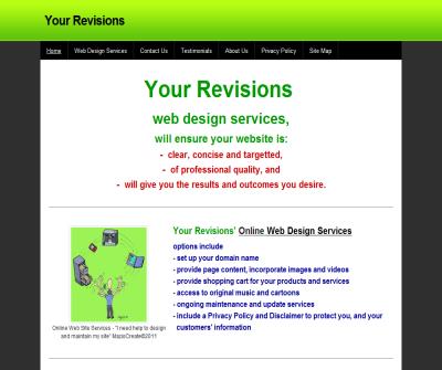 Your Revisions Web Design Services, Article Writing & SEO Articles, Editing and Proofreading Services