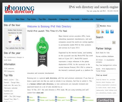 IPv6 web directory and search engine