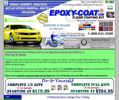 Garage Floor Paint | Epoxy Concrete Floor Coating Kits | Driveways / Basements / Patios / Walkways / Pool Decks