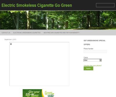 Go Green with Smokeless Cigarettes