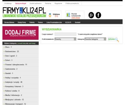 FIRMY.KLI24.PL - Limanowski Katalog Przedsiębiorców - www.firmy.kli24.pl/