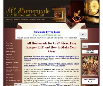 All Homemade and Handmade - Easy Recipes, Craft Ideas and Free Plans from Times Past