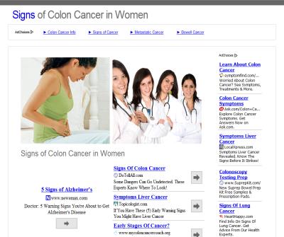 Signs of Colon Cancer in Women