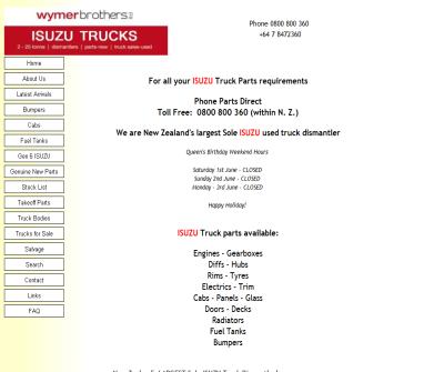 Isuzu Truck Parts by Wymer Brothers Ltd