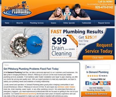 In Demand Plumbing - Plumber Antioch Ca. - Hot Water Heater Installation & 