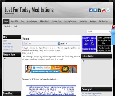 Just For Today Meditations Maintaining A Life