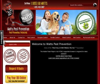 Watts Pest Prevention | Pest And Termite Control, Bee Removal, Pigeon Control, Weed Control