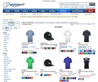 Golf Apparel, Golf Shirts and Clothing - Nike, Adidas, Callaway and More at Global Golf