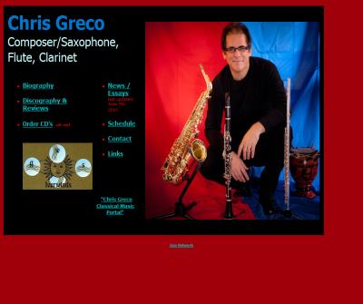 Chris Greco - saxophonist, clarinetist, professor of music