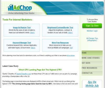 AdChop.com - Online Advertising Case Studies