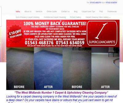Supercleancarpets carpet cleaning in Cannock, Stafford and walsall