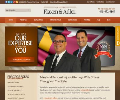 Maryland Personal Injury & Accident Attorneys - Plaxen & Adler, P.A.