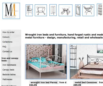 Iron beds and furniture of Metalarte