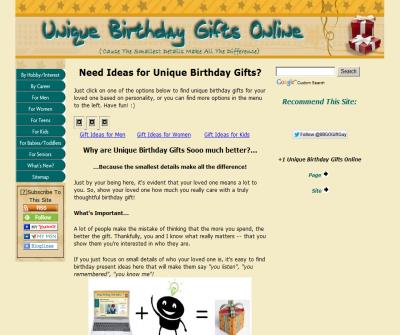 Unique Birthday Gifts Online