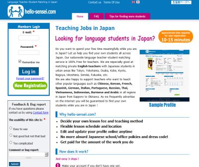Part-time teaching jobs all across Japan