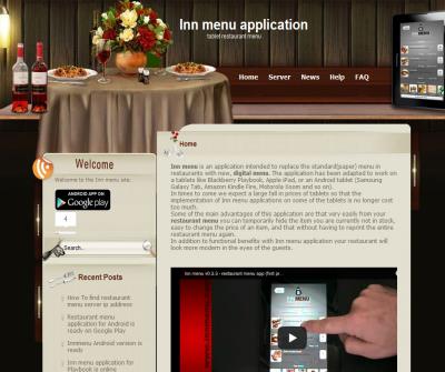 Inn menu - tablet restaurant menu software
