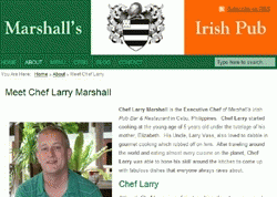 Philippines Food Chef Larry Marshall Irish Pub Restaurant