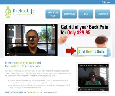Find Back Pain Relief at BackToLifeVideo.com