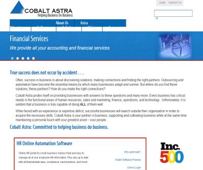 Cobalt Astra, Online Human Resources software and outsourcing