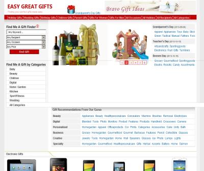 Finding your great gifts made easy - EasyGreatGifts.Com