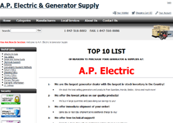 A.P. Electric & Generator Supply