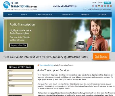 Audio transcription services