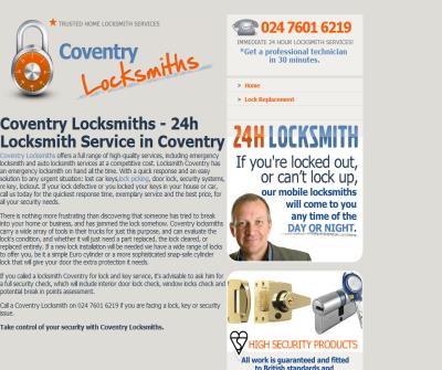 Coventry Locksmiths - 24h Locksmith Service in Coventry