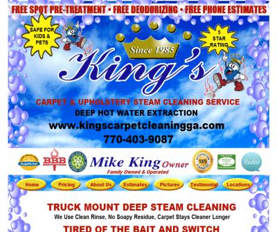 King's Carpet & Upholstery Steam Cleaning Service