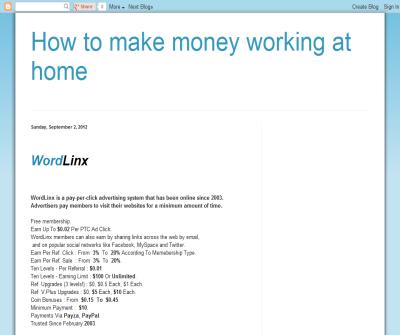 How to make money working at home 