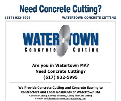 Watertown Concrete Cutting